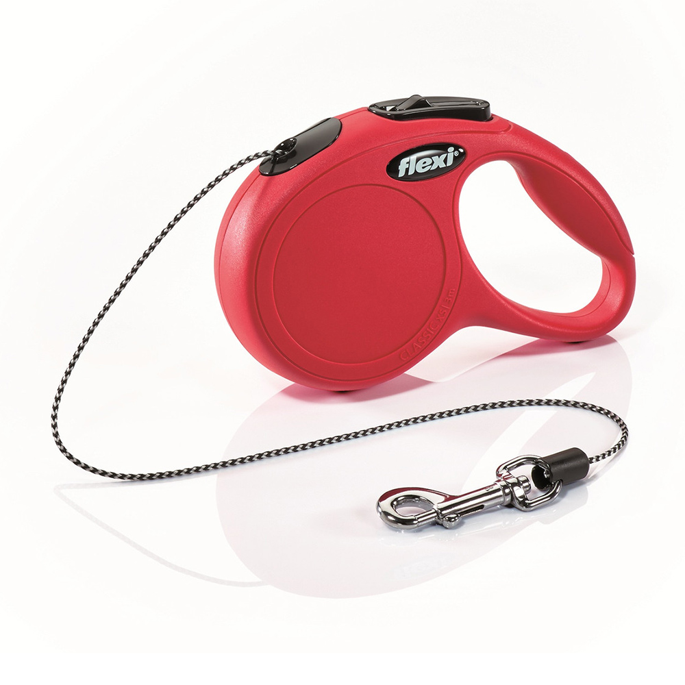 М151-Рул FLEXI CLASSIC  XS 3м до 8 кг КРАСНЫЙ трос NEW